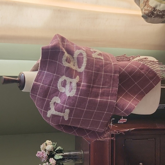 Nwt Rag & Bone Mauve Houndstooth Scarf - Picture 3 of 8